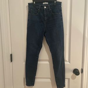 Loft Petite High Waist Dark Wash Skinny Jeans, 27/4P